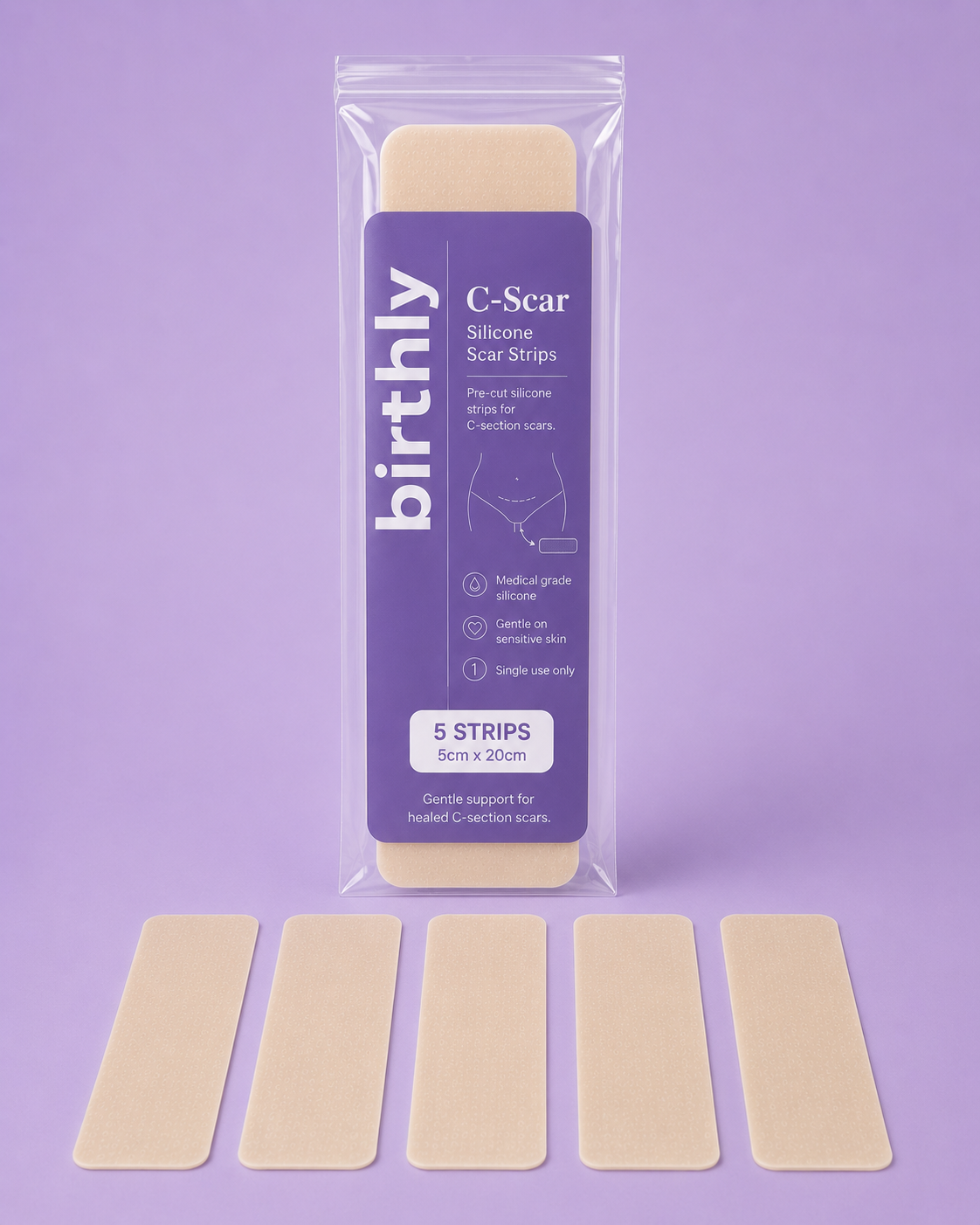 Birthly C-Scar™ Strips – Silicone Scar Strips
