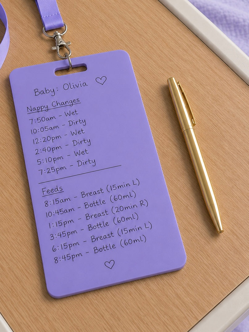 Birthly Bedside BabyTracker™ Wipeable Writing Pad Set