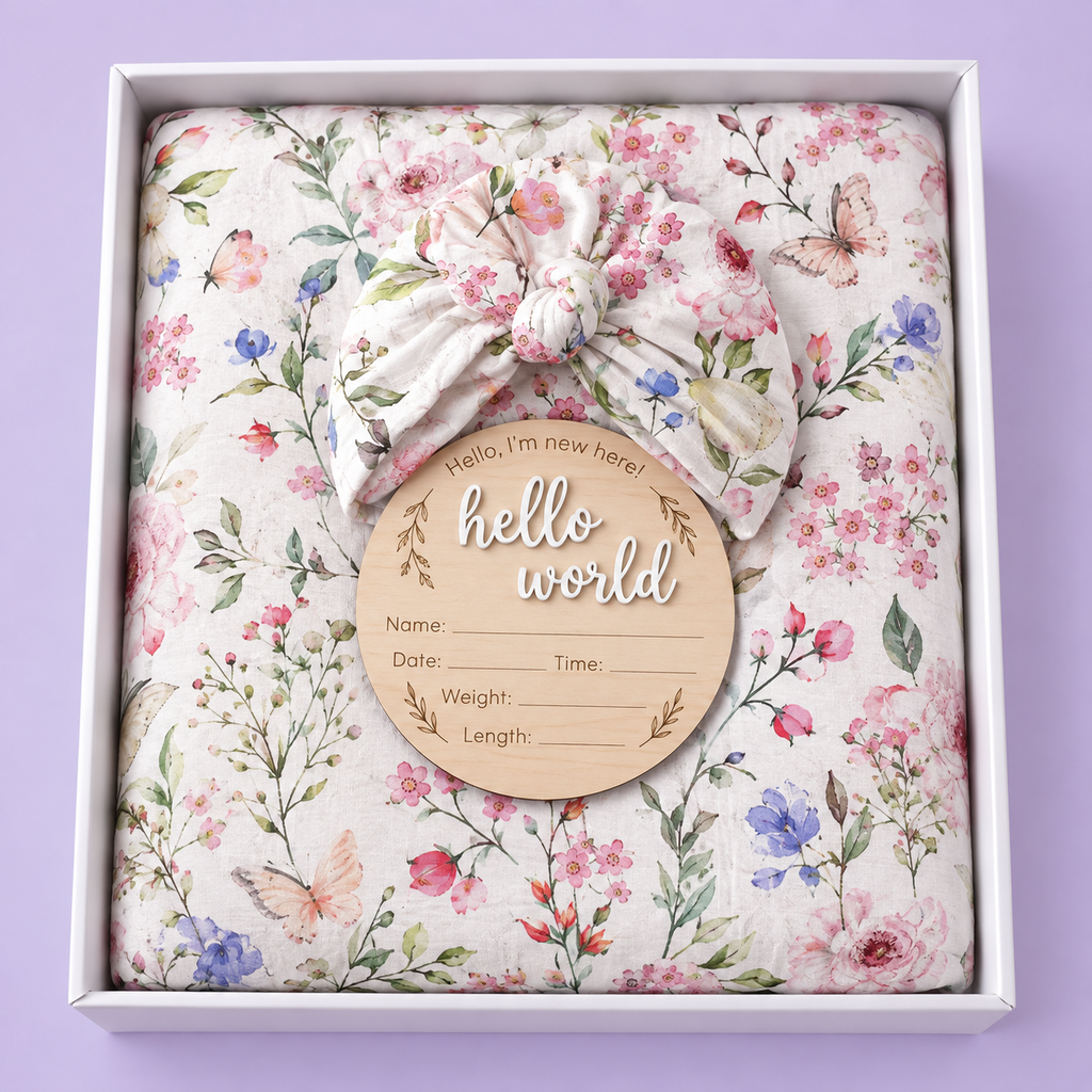 Birthly 3Pcs Newborn Announcement Set™ - Wildflower