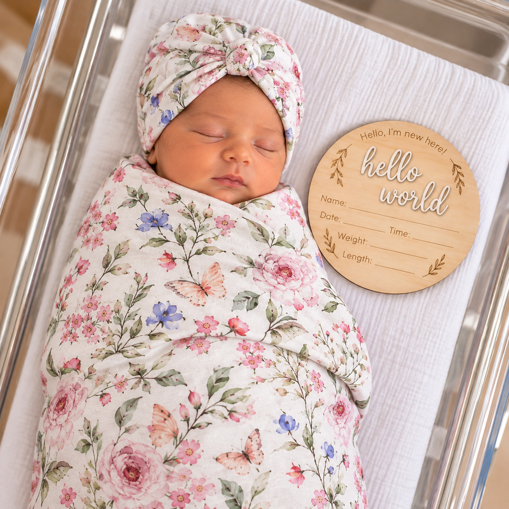 Birthly 3Pcs Newborn Announcement Set™ - Wildflower